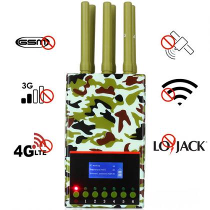 6 Antennas Portable GSM 3G 4G Phone Jammers Disturb GPS Lojack WIFI Signal  Bands – topsignaljammer
