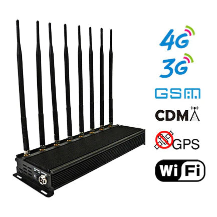 How does the 5g signal jammer in the examination room achieve signal shielding?