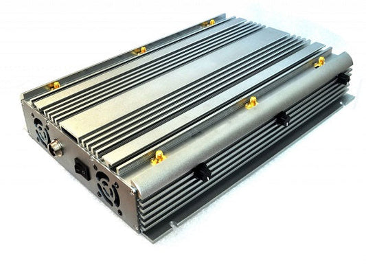 Does the mobile phone signal jammer have the same interference range for different frequencies?