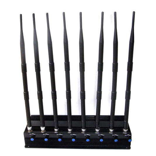 What is the blocking range of a mobile phone signal jammer?