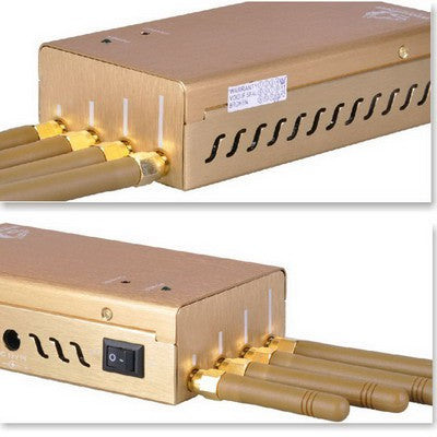 Radio signal jammer that suppresses information transmission channels