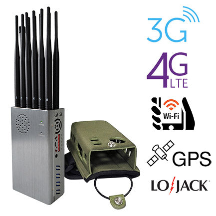 Can the portable signal shielding instrument be adjusted to improve the coverage of shielded signals?