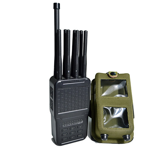 What are the principles associated with the transmit frequency range of mobile phone signal jammers?