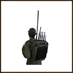 Manpack Smart Cell Phone Signal Jammer, FM UHF VHF Signal Blocker