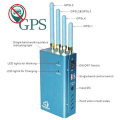 Portable Blue GPS Tracker Signal Jammer for All Navigation signal