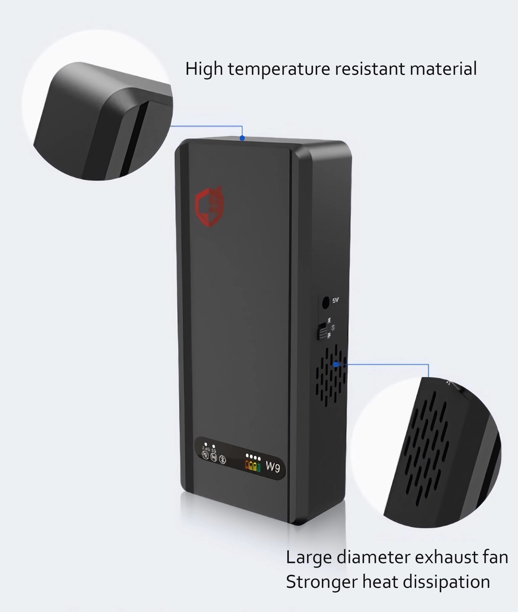 Built-in Antenna Portable Bluetooth WiFi Signal Jammer W9