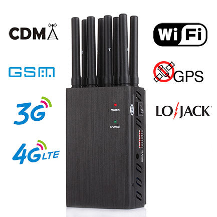 8 Bands Portable WiFi Jammer Cell Phone Jammer GPS Anti Tracking