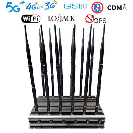 New Powerful 12 Antennas WIFI GPS LOJACK UHF VHF Cell Phone signal jammer