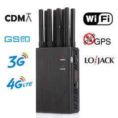 8 Bands Portable WiFi Jammer Cell Phone Jammer GPS Anti Tracking