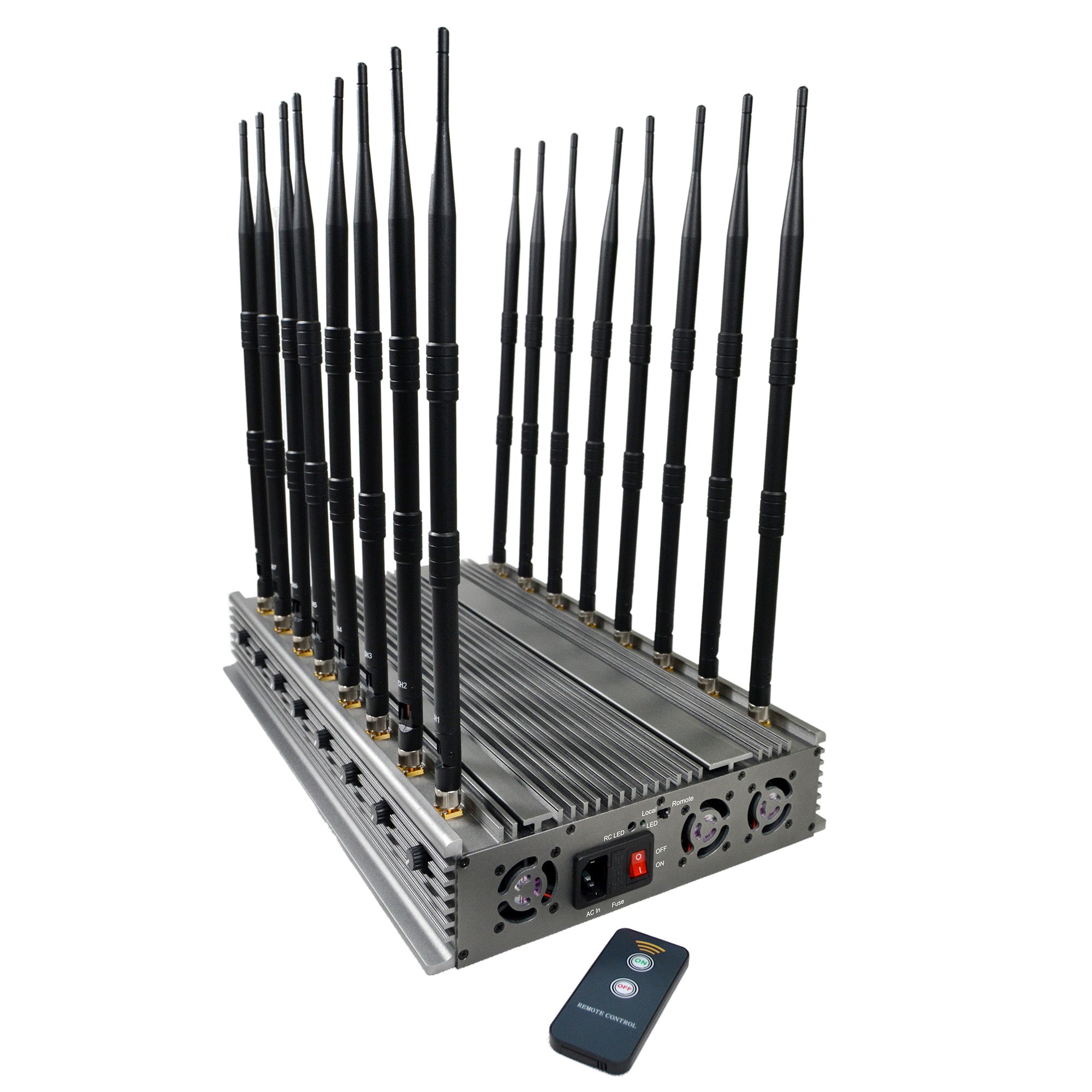 World first all-in-one powerful cell phone 5G GPS UHF VHF WIFI jammer