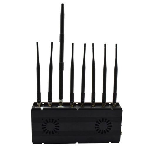 8 Antennas High Power Desktop Mobile Signal Jammers GPS WIFI Blocker