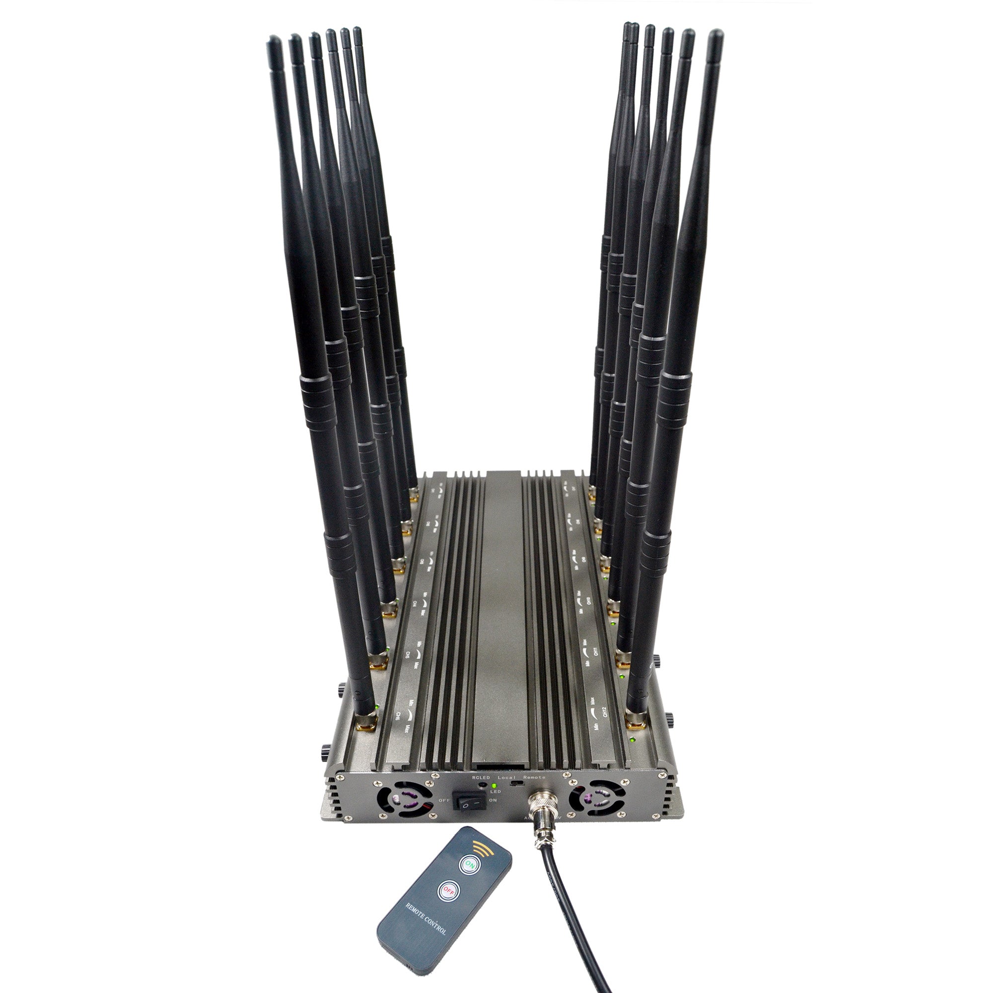 New Powerful 12 Antennas WIFI GPS LOJACK UHF VHF Cell Phone signal jammer