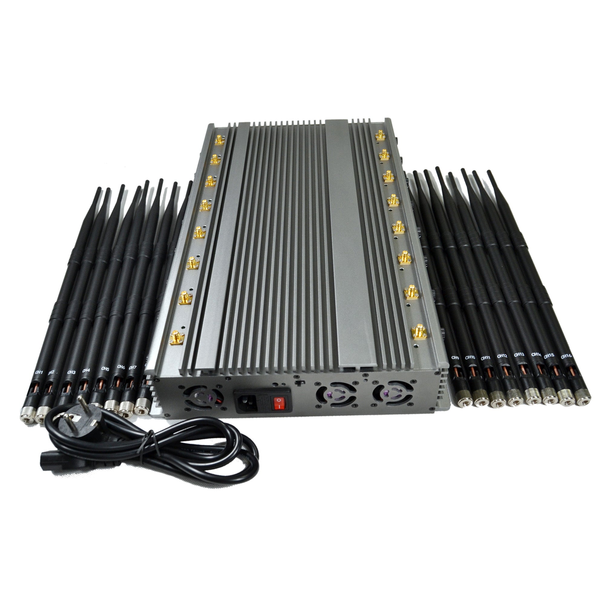 World first all-in-one powerful cell phone 5G GPS UHF VHF WIFI jammer