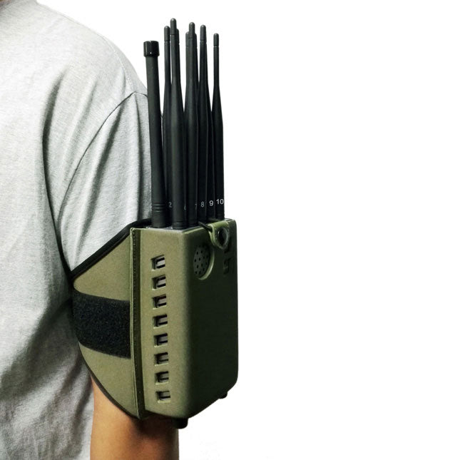 10 Antenna PortableCell Phone Signal Jammer LOJACK GPS Wi-Fi Blocker