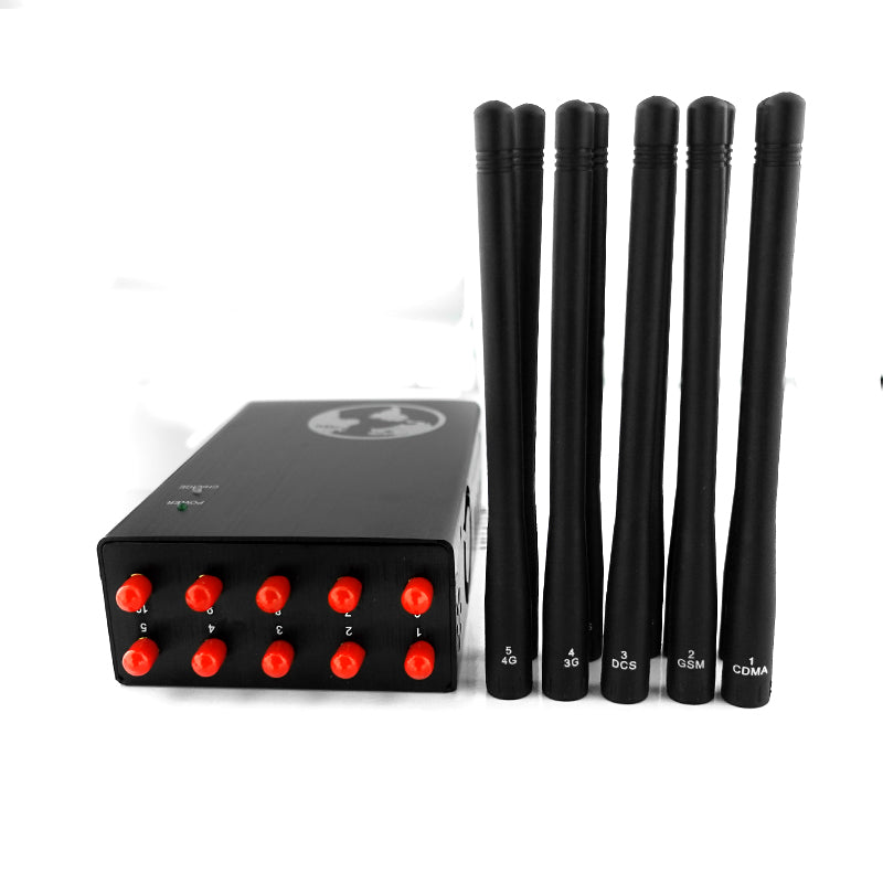 New 10 Antenna Cell Phone WiFi Jammer