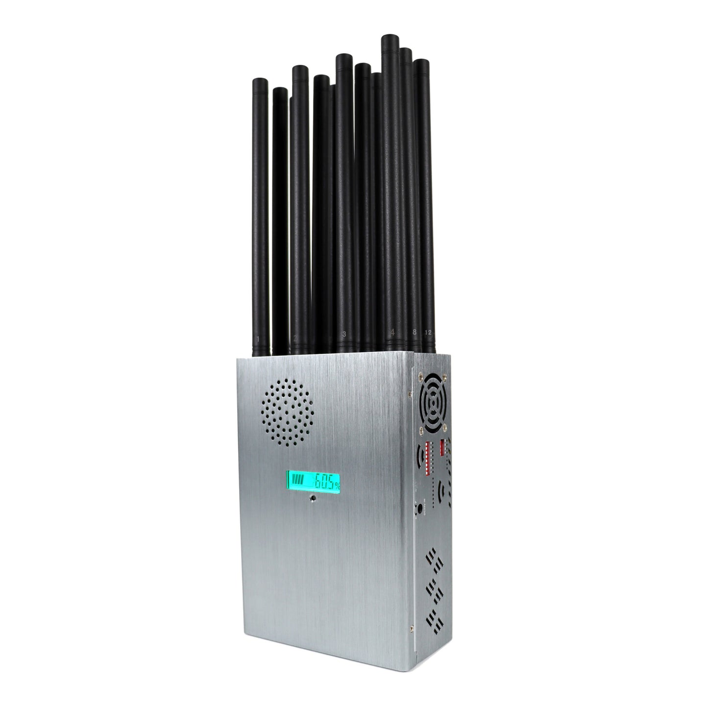 New High Power Handheld 12 Antennas 5G Cellphone Signal Jammer  37 Watts Jamming up to 40m