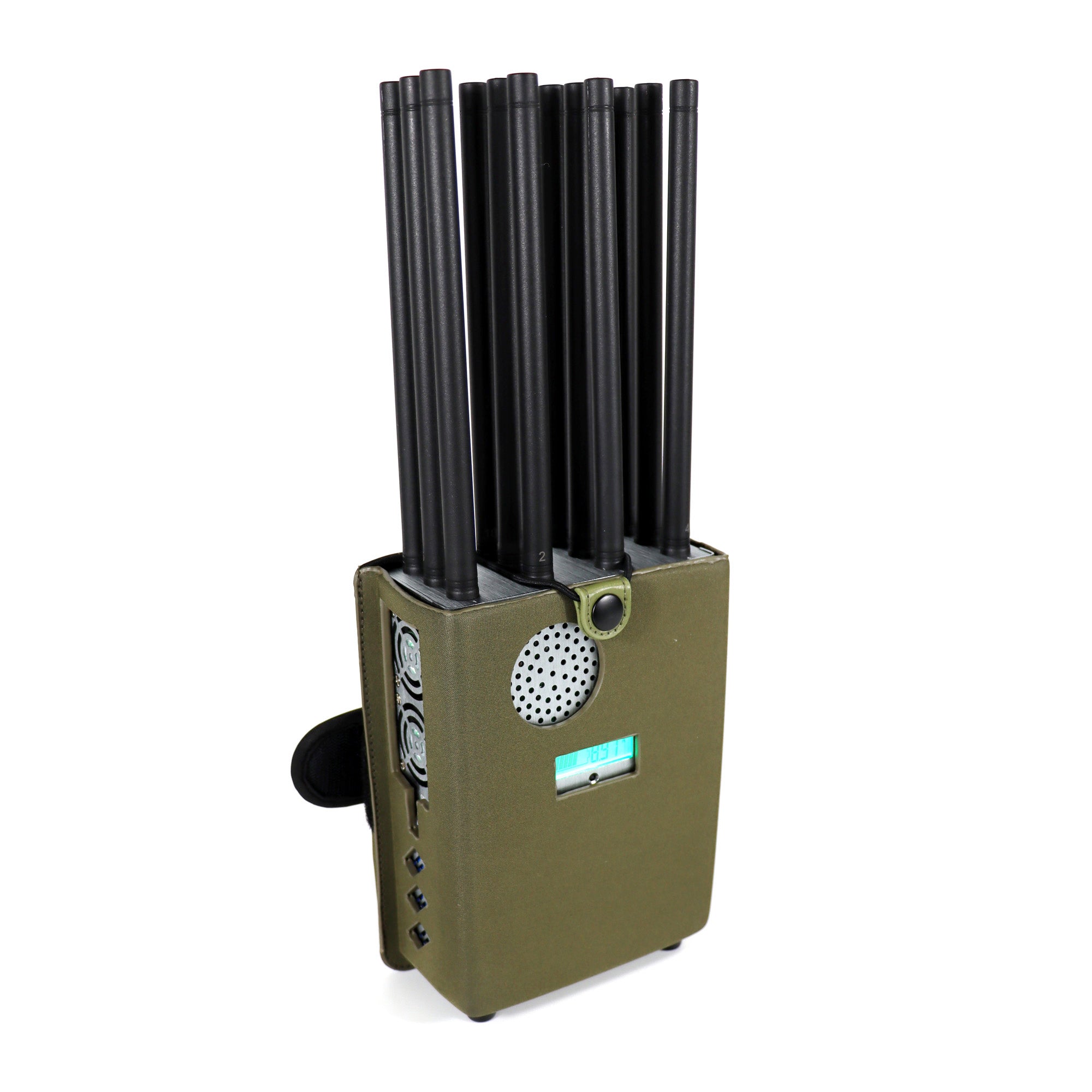 New High Power Handheld 12 Antennas 5G Cellphone Signal Jammer  37 Watts Jamming up to 40m