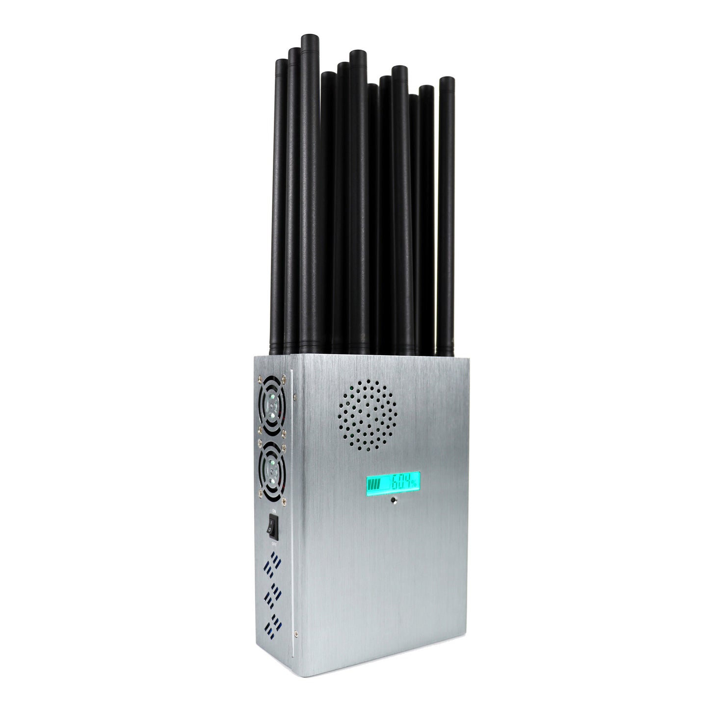 New High Power Handheld 12 Antennas 5G Cellphone Signal Jammer  37 Watts Jamming up to 40m