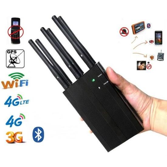 Portable Mobile Phone Jammer Block GSM 3G 4G GPS WIFI Signal